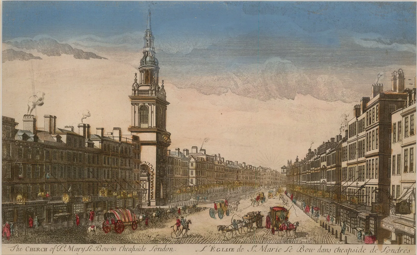 Vue D'Optique, London - St Mary-le-Bow Church, 1760