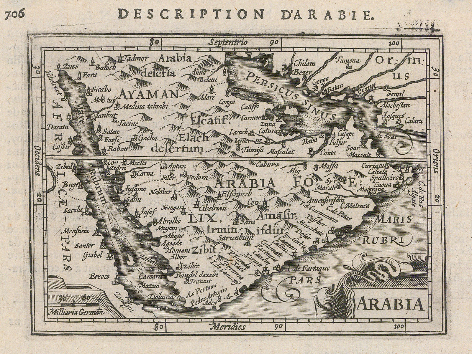 Petrus Bertius, Arabia, 1618