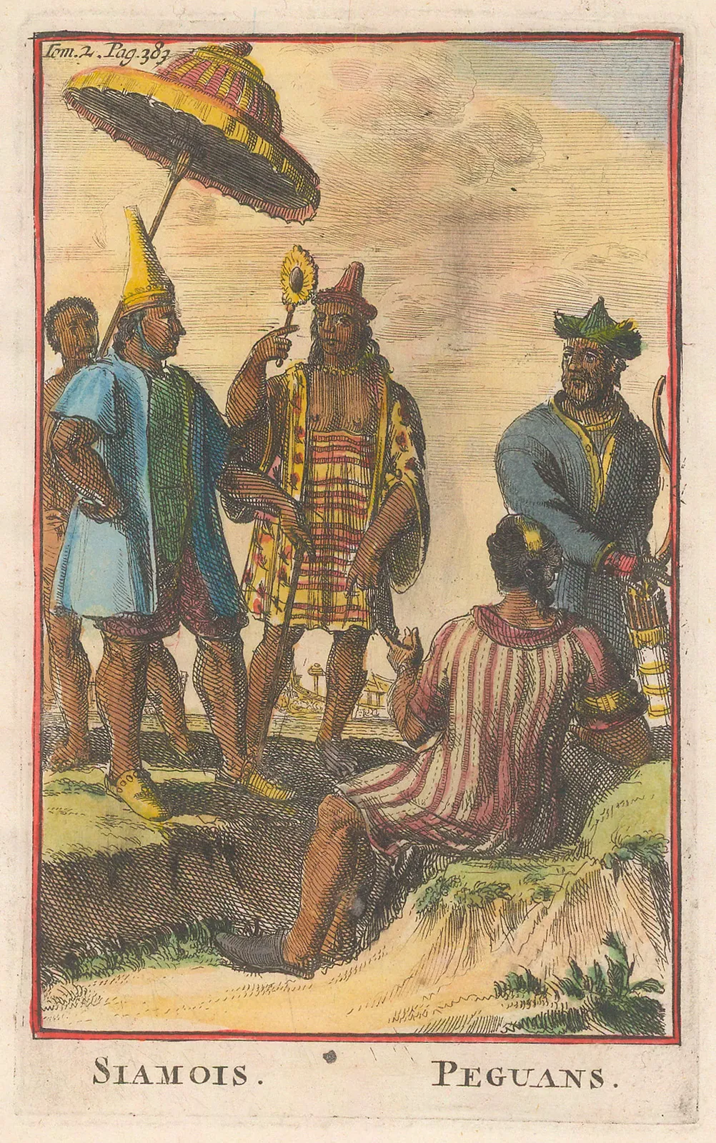 Pieter van der Aa, Thailand - Inhabitants of Siam, 1727 c.