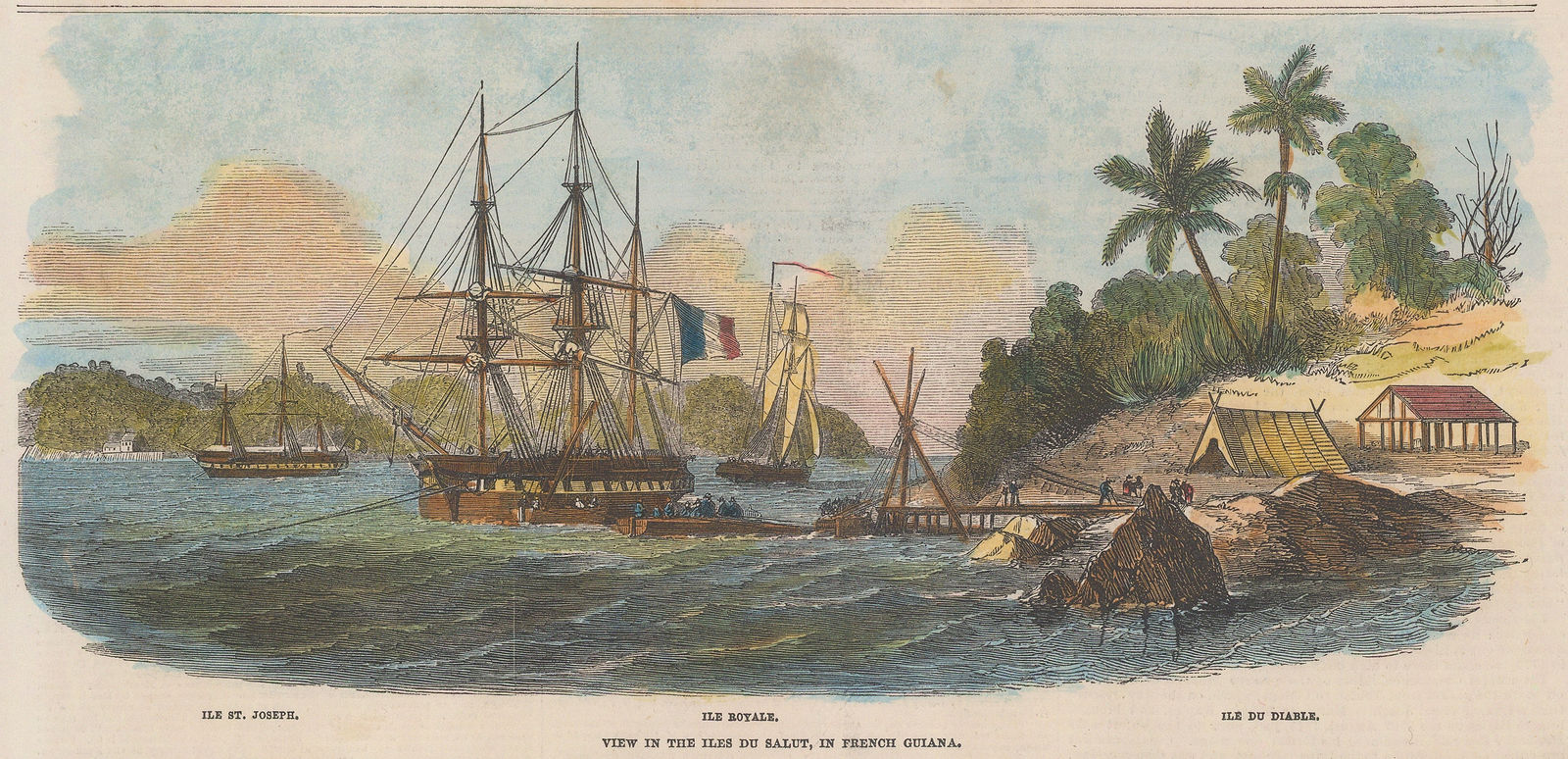 Illustrated London News (ILN), French Guiana - Salvation Islands (Iles du Salut), 1852