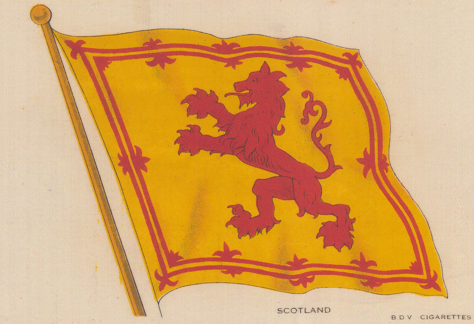 BDV Cigarettes, Flags - Scotland, 1910 c