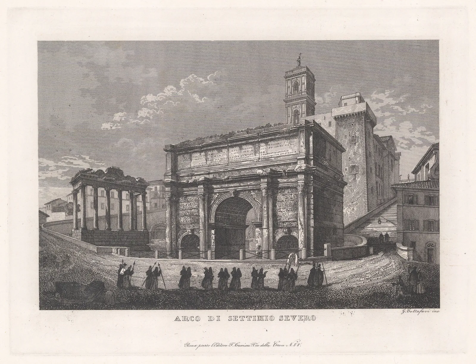 Gaetano Cottafavi, Italy - Rome, Forum, 1843