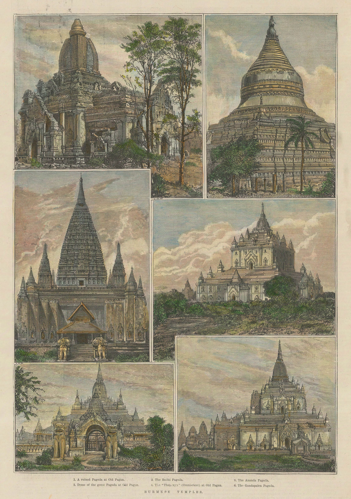 Illustrated London News (ILN), Burma - Burmese Temples, 1890