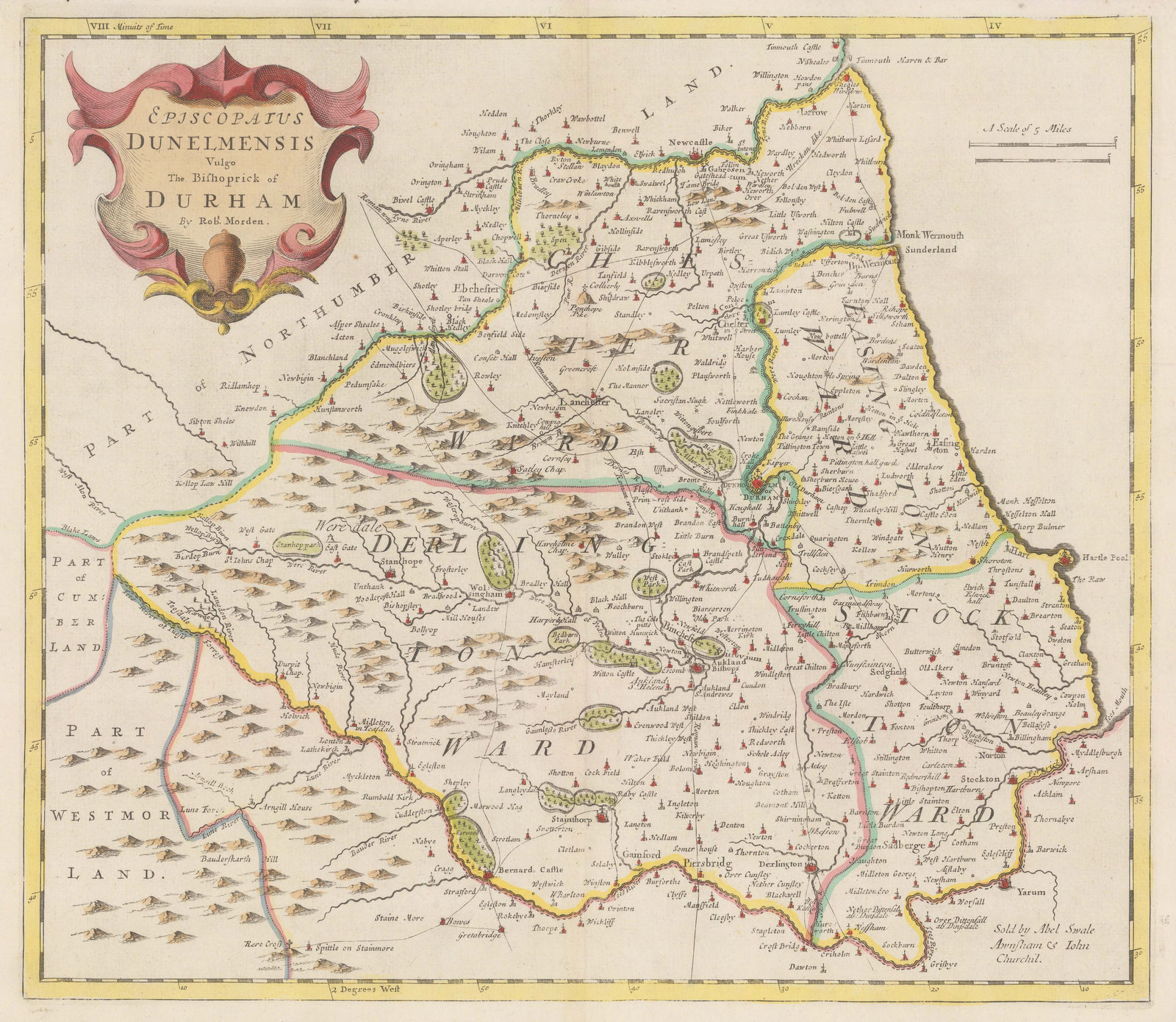 Robert Morden, Episcopatus Dunelmensis Vulgo The Bishoprick of Durham, 1695