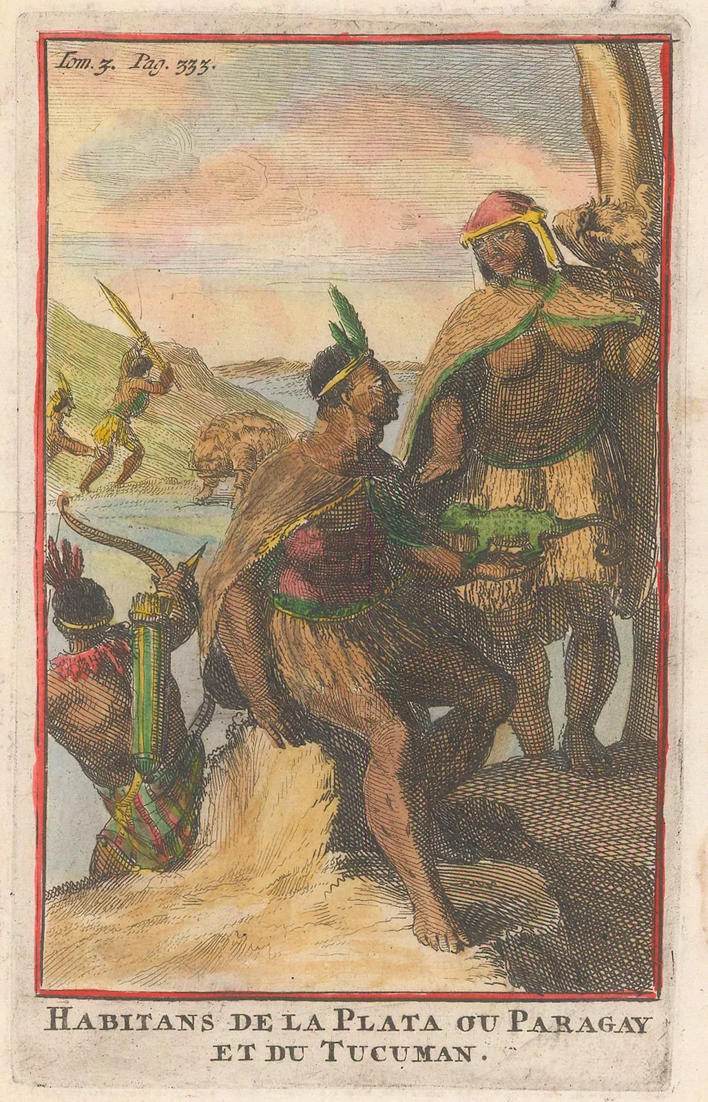 Pieter van der Aa, Paraguay - Inhabitants, 1727 c.