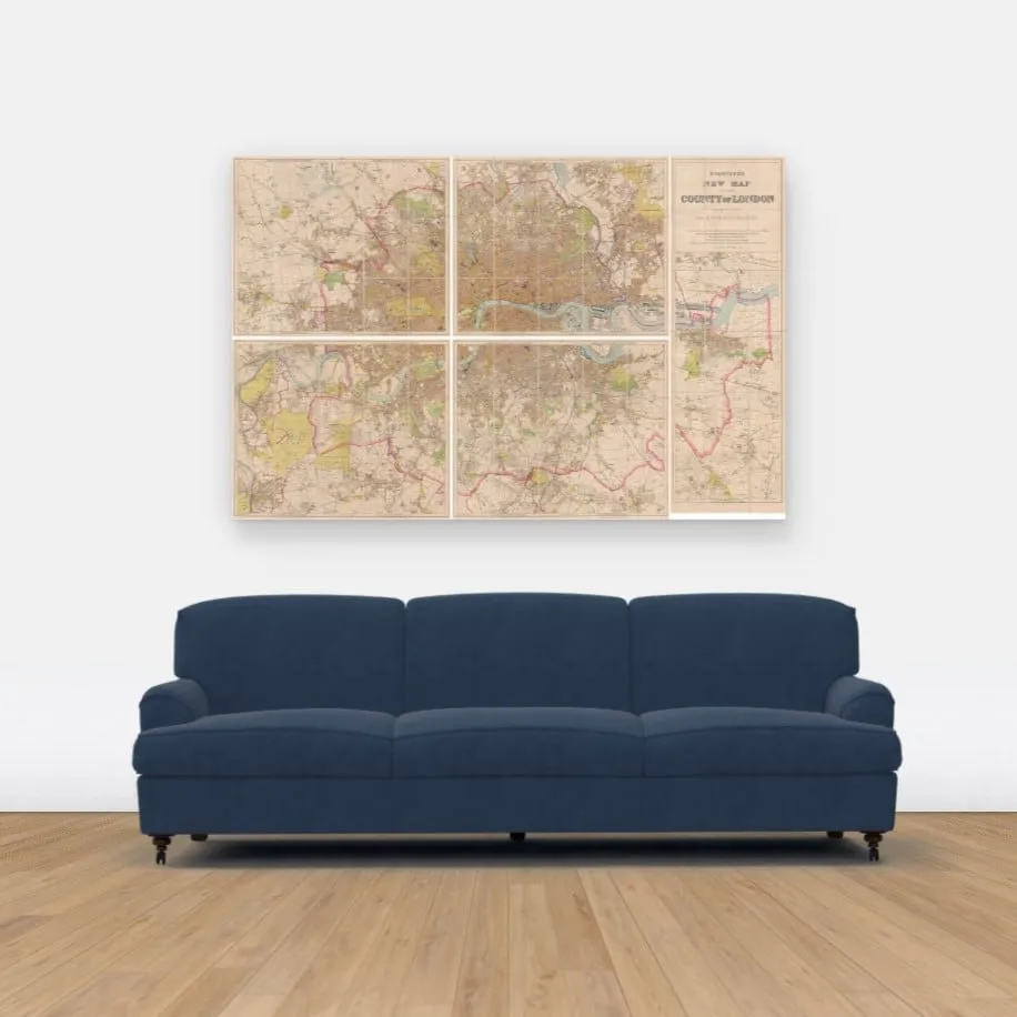 Edward Stanford, New Map of the County of London, 1901