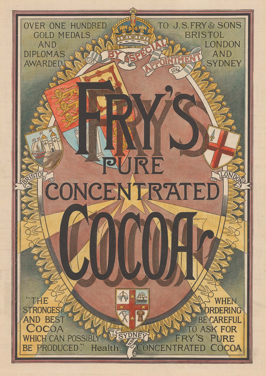 The Graphic Magazine, Cocoa - Fry's Pure Concentrated Cocoa, 1895