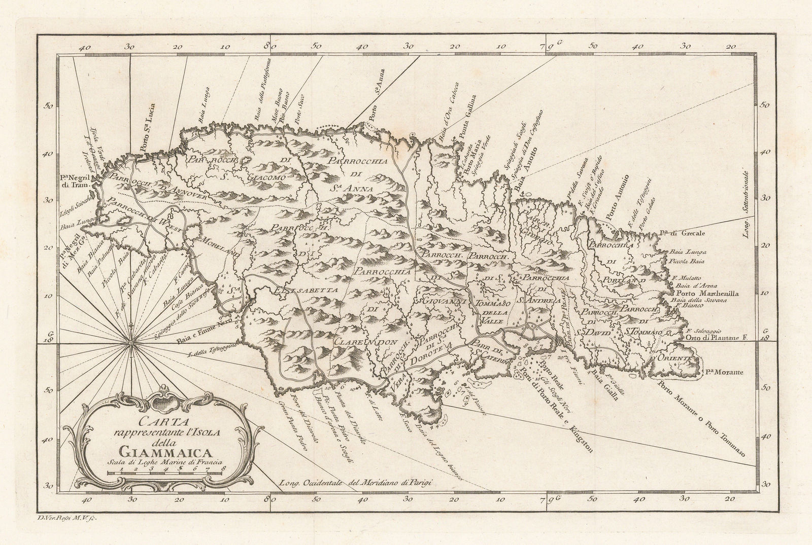 Veremondo Rossi, Jamaica, 1763