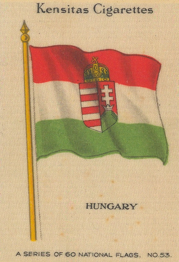 Kensitas Cigarettes, Flags - Hungary, 1920 c.
