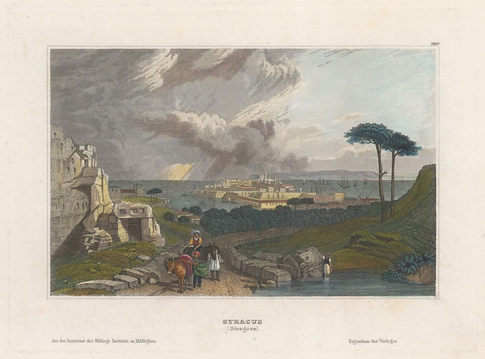 Hermann Meyer, Italy - Sicily, Syracuse, 1836