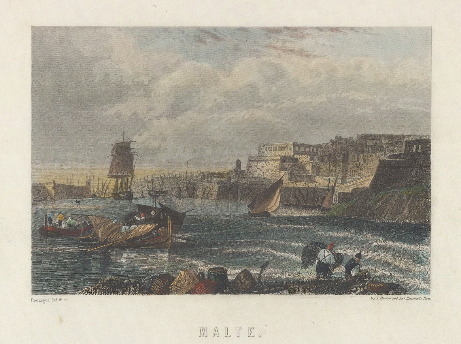 Conrad Malte-Brun, Malta - Valetta, 1855