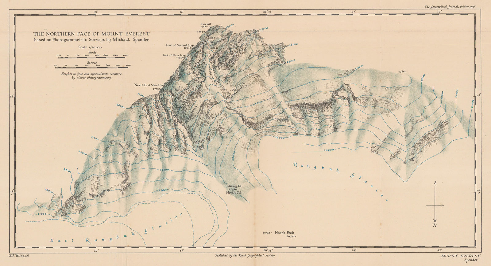 Royal Geographical Society (RGS), The Northern Face of Mount Everest, 1936