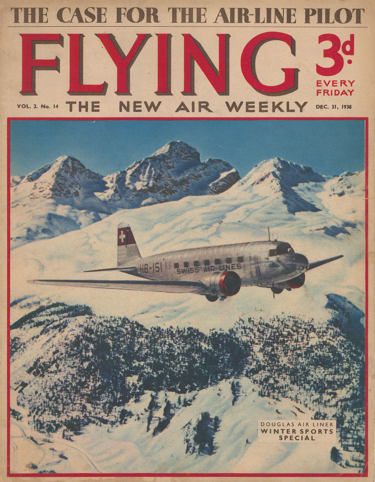 Flying Magazine, Aviation - Swiss airlines, 1938
