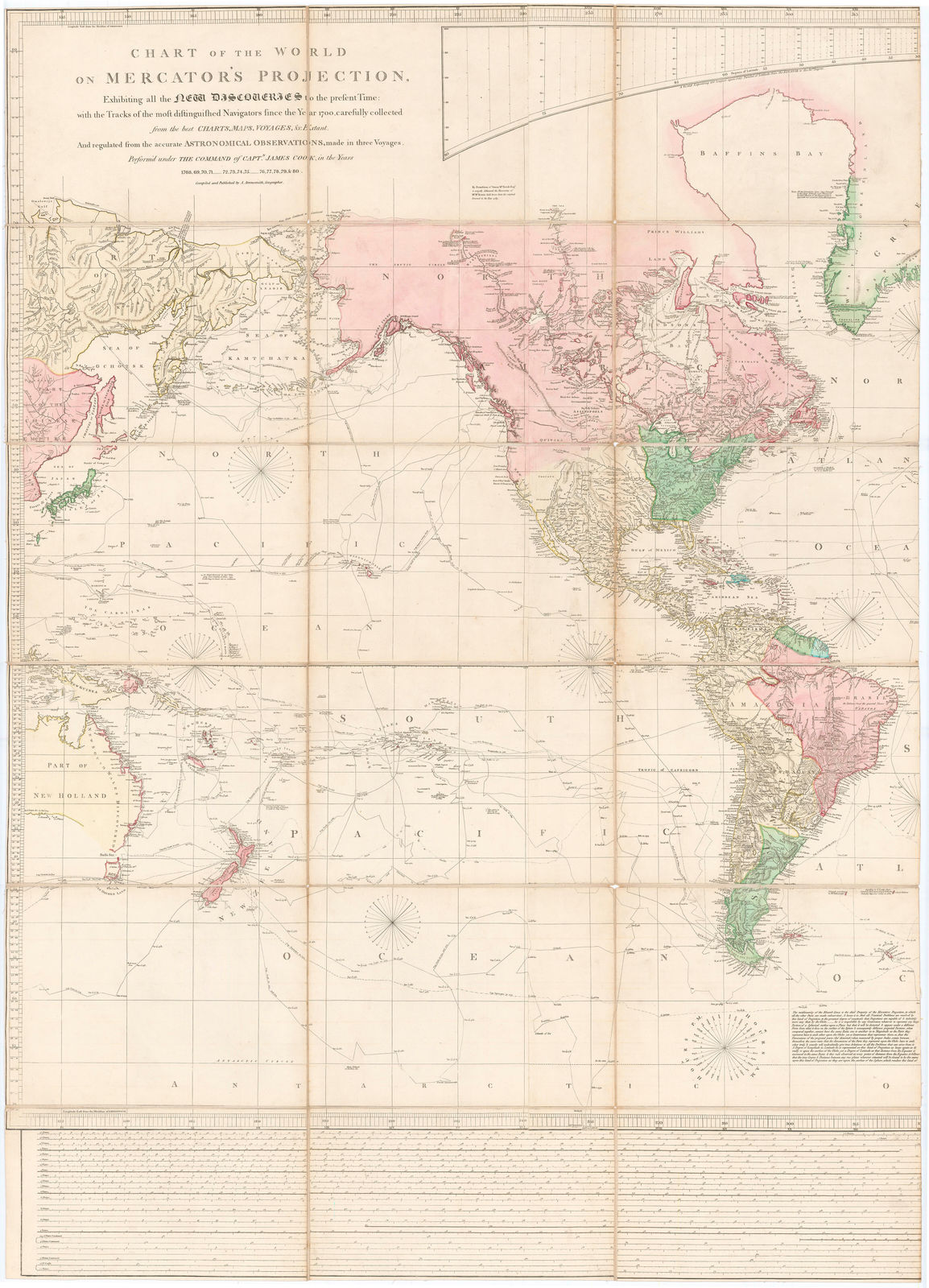 Aaron Arrowsmith, A Chart of the World on Mercator's Projection, 1802 c.