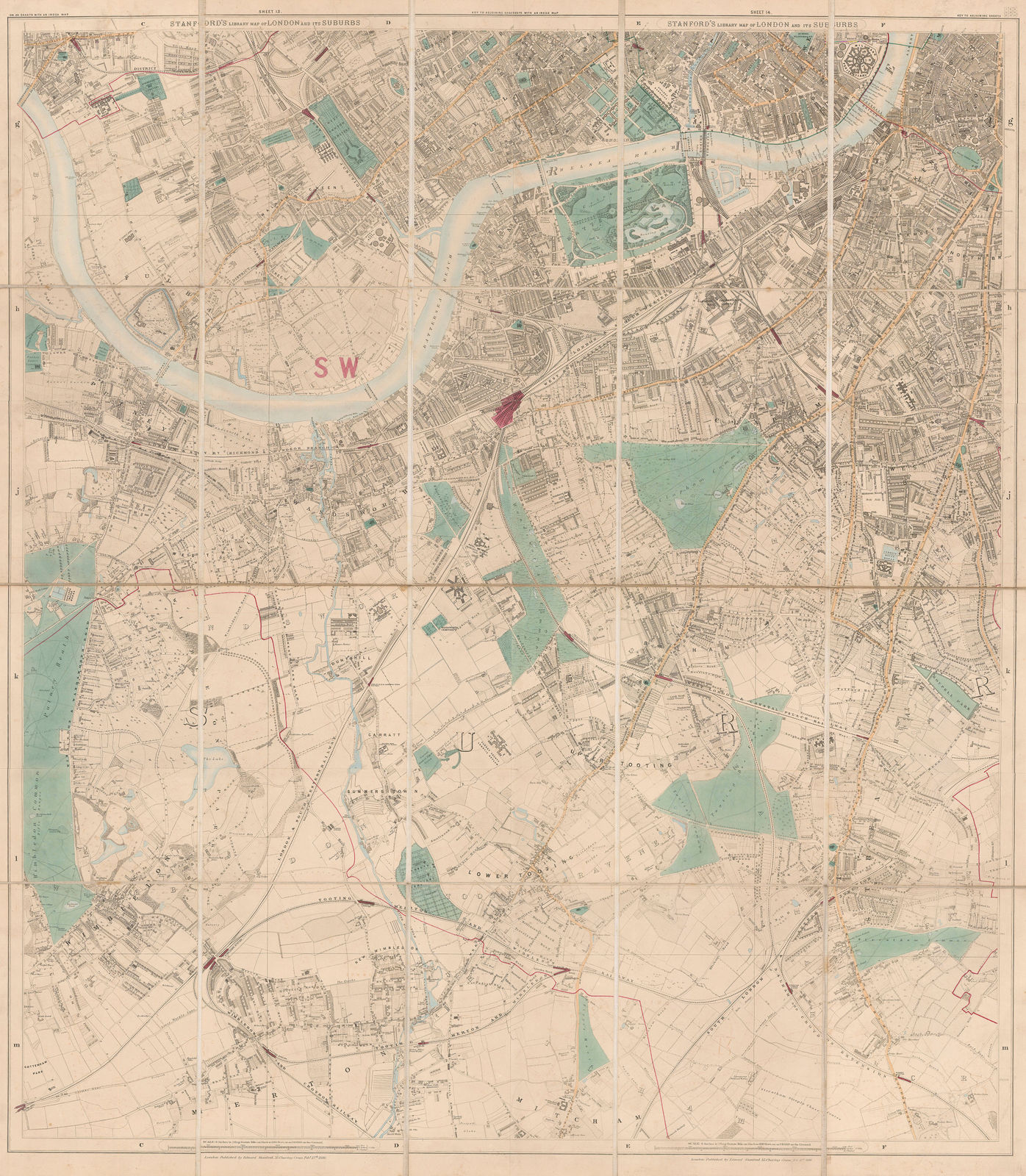 Edward Stanford, Southwest London, 1886