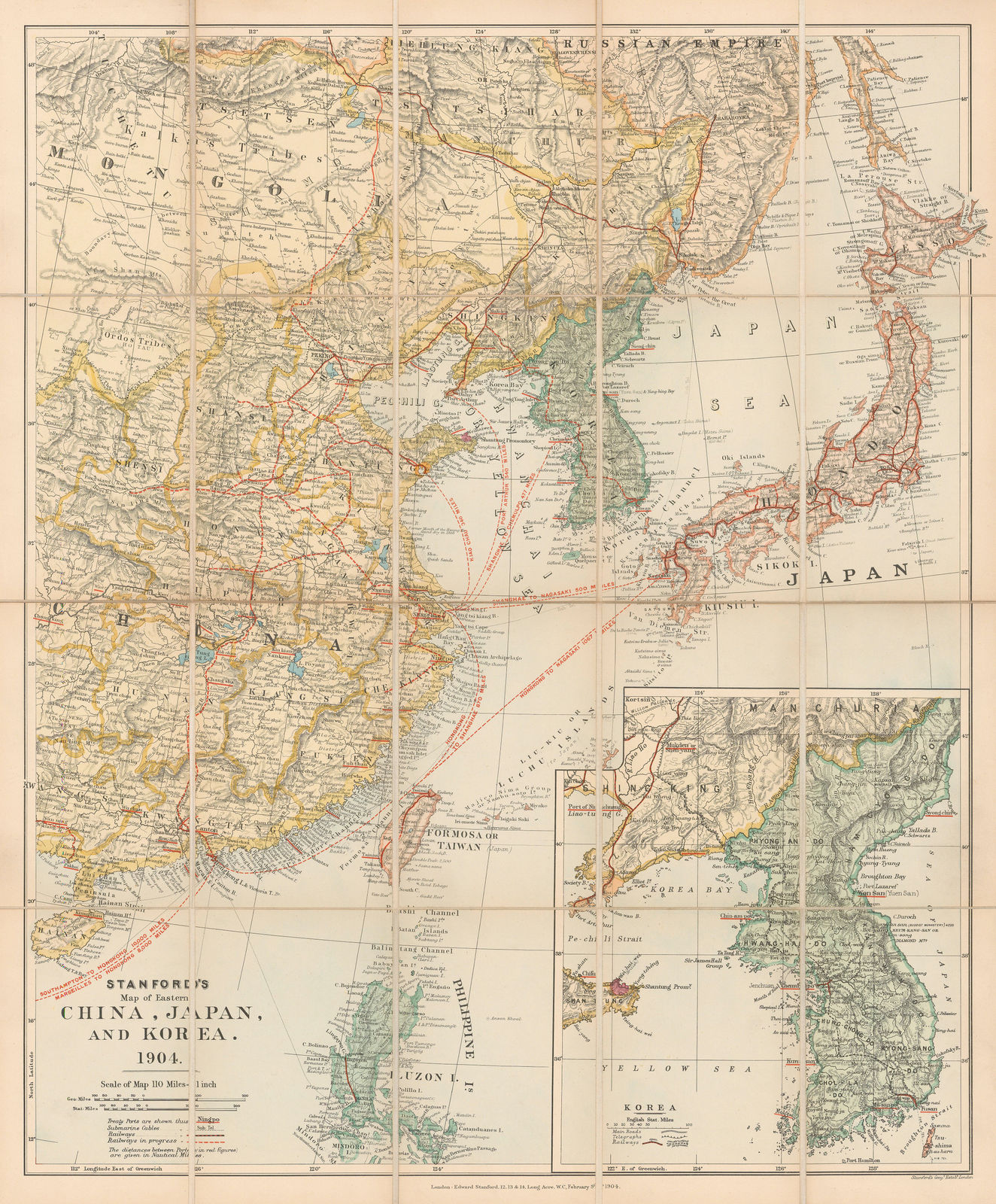 Edward Stanford, Eastern China, Japan and Korea, 1904