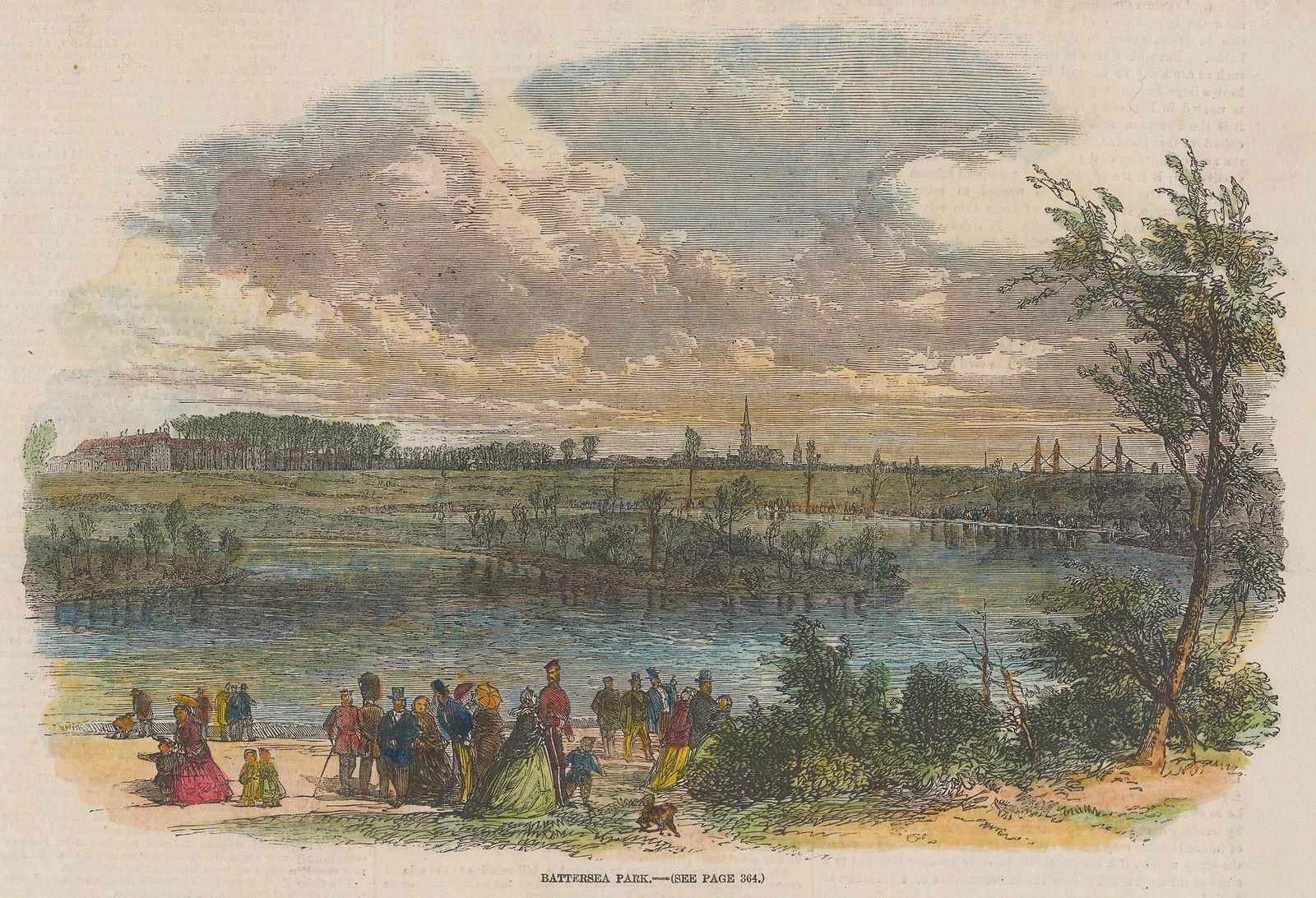 Illustrated London News (ILN), London - Battersea Park, 1858