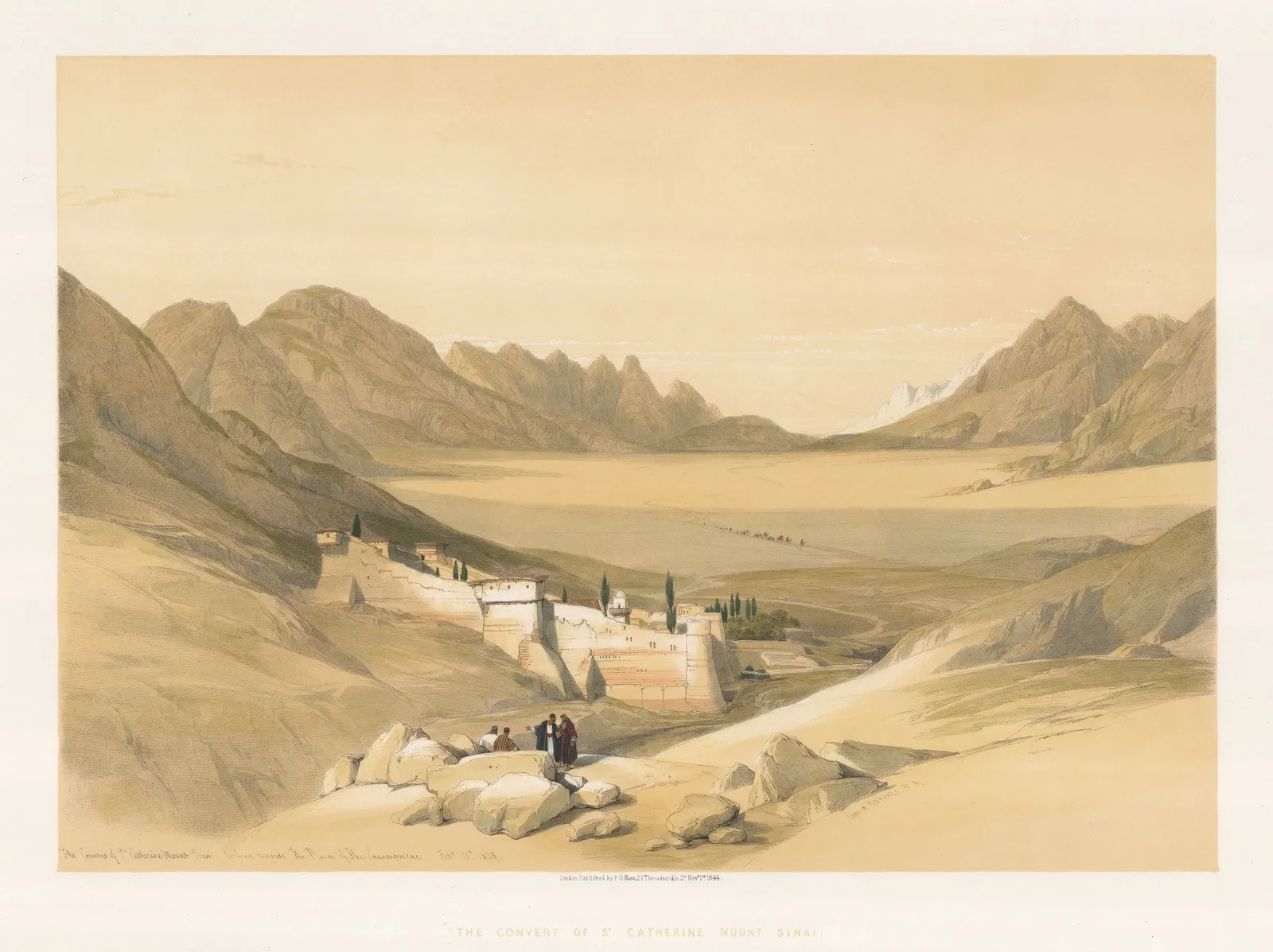David Roberts, Holy Land - Mount Sinai, Convent of Saint Catherine, 1848