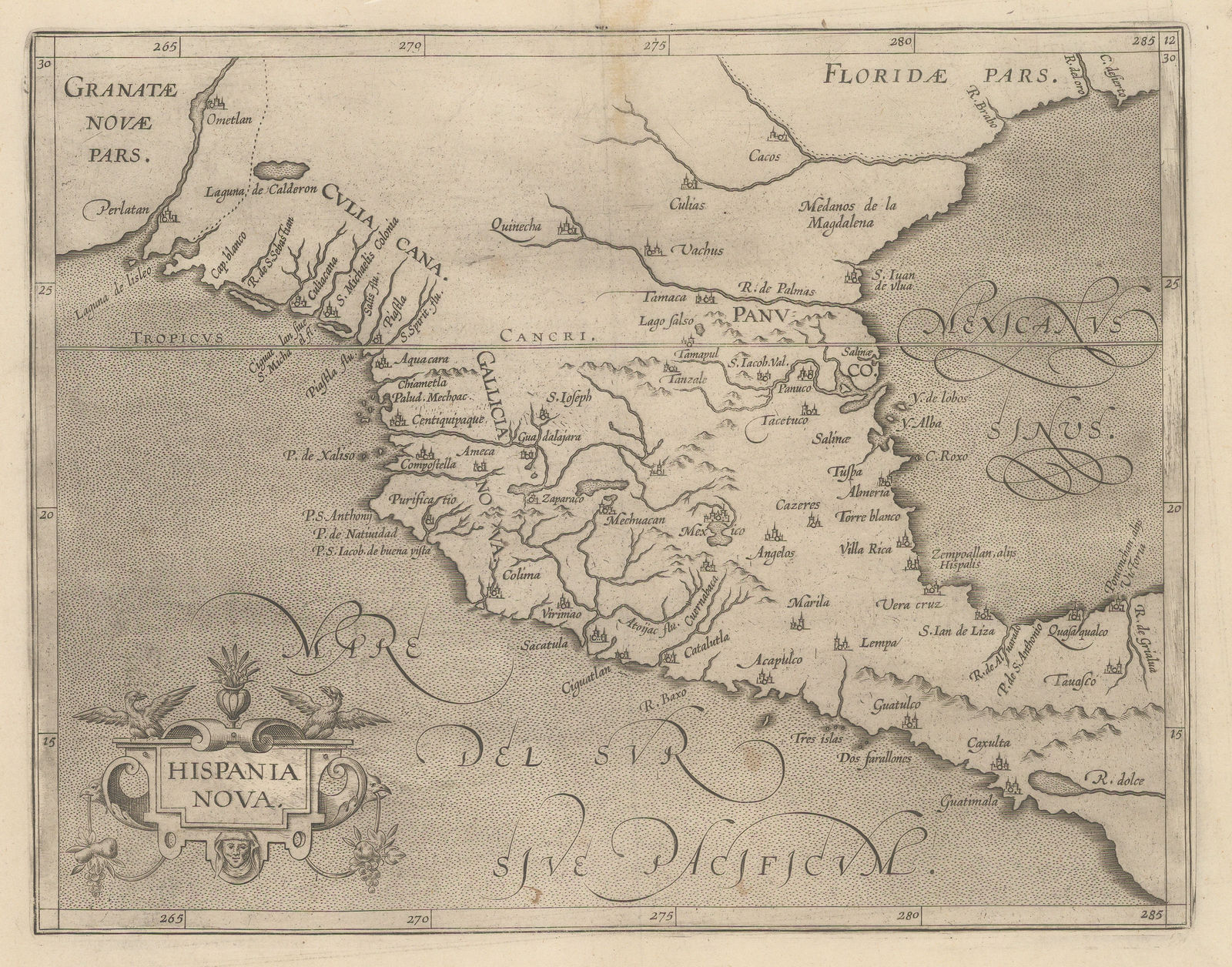 Cornelis Wytfliet, American south west and Texas, 1597