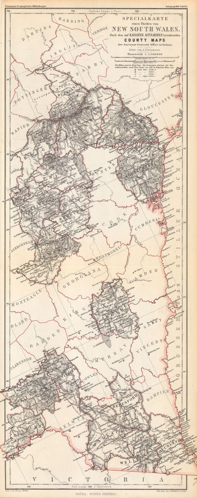 Justus Perthes, New South Wales, 1867