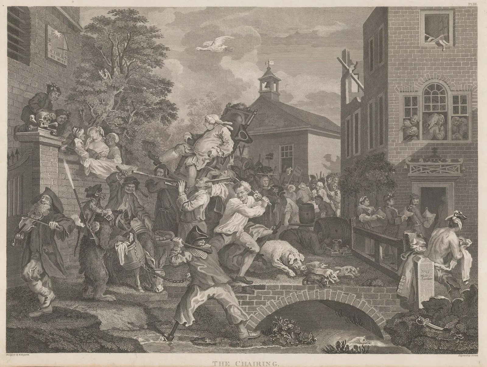 William Hogarth, London - Hogarth - Humours of an Election, 1800 c.