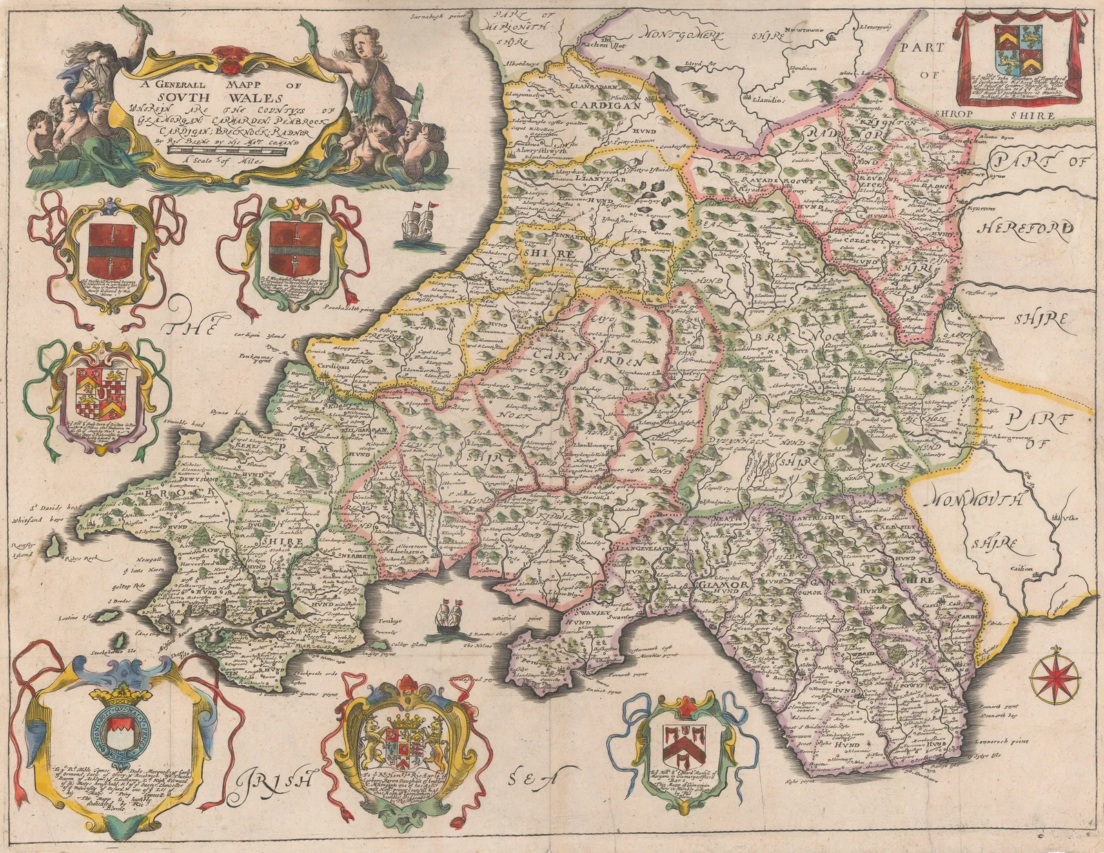 Richard Blome, South Wales, 1673