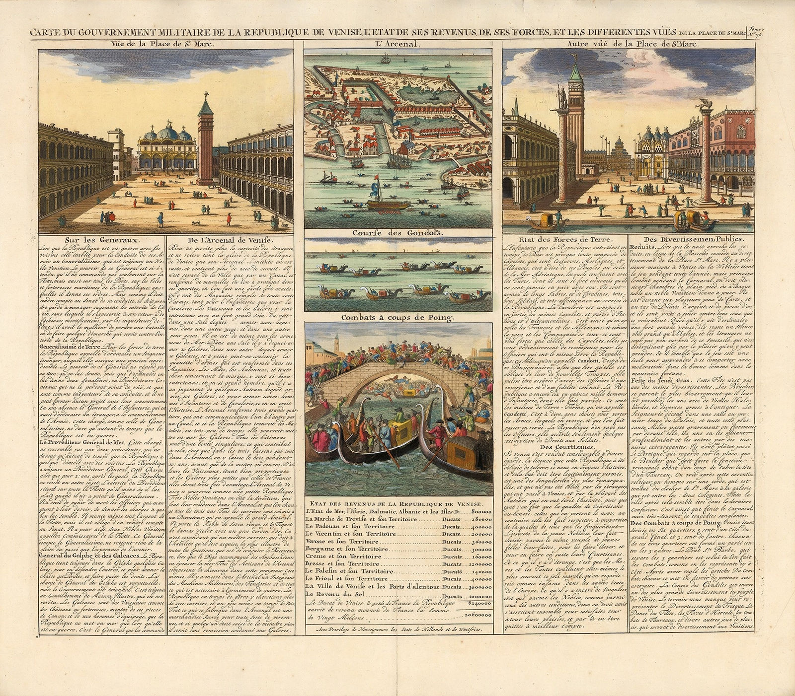 Henri Chatelain, Italy - Venice, Piazza San Marco, 1719