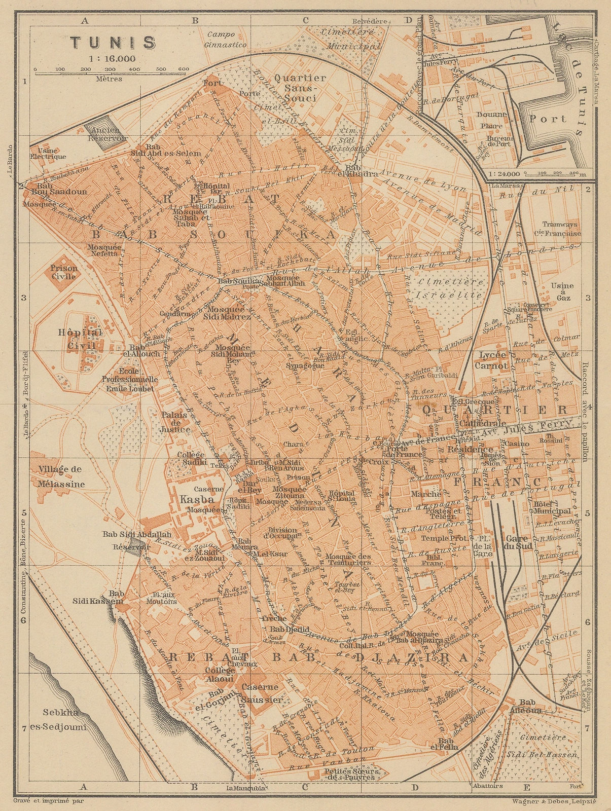 Karl Baedeker, Tunis, 1911