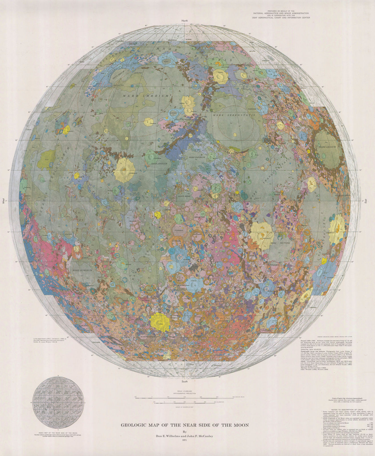 United States Geological Survey (USGS), Geologic Map of the Moon, 1971