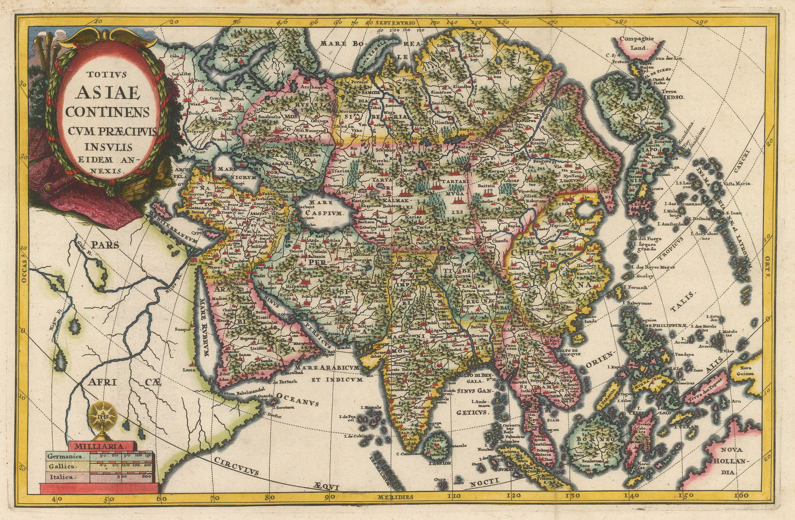 Heinrich Scherer, Asia from Jesuit studies, 1709