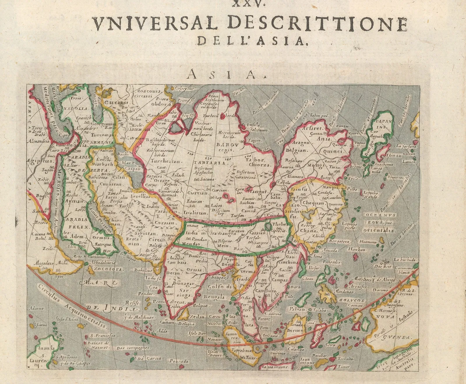 Giovanni Antonio Magini, Asia, 1596