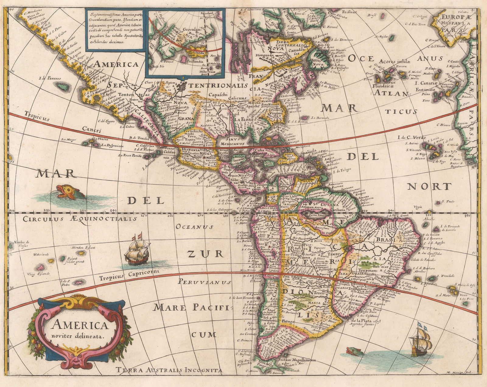 Matthäus Merian, America noviter delineata, 1638 c.