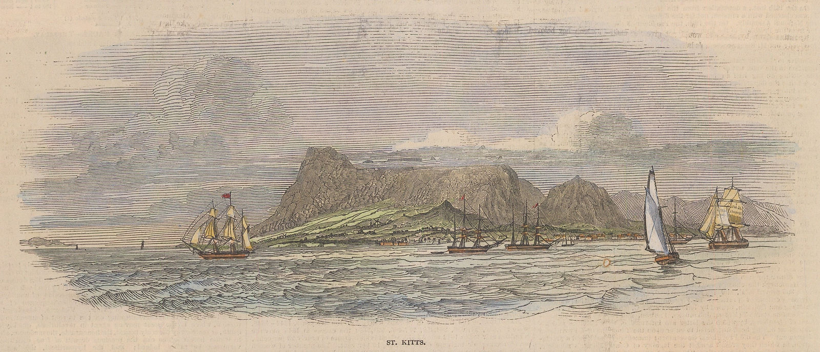 Illustrated London News (ILN), St Kitts - Basseterre, 1848