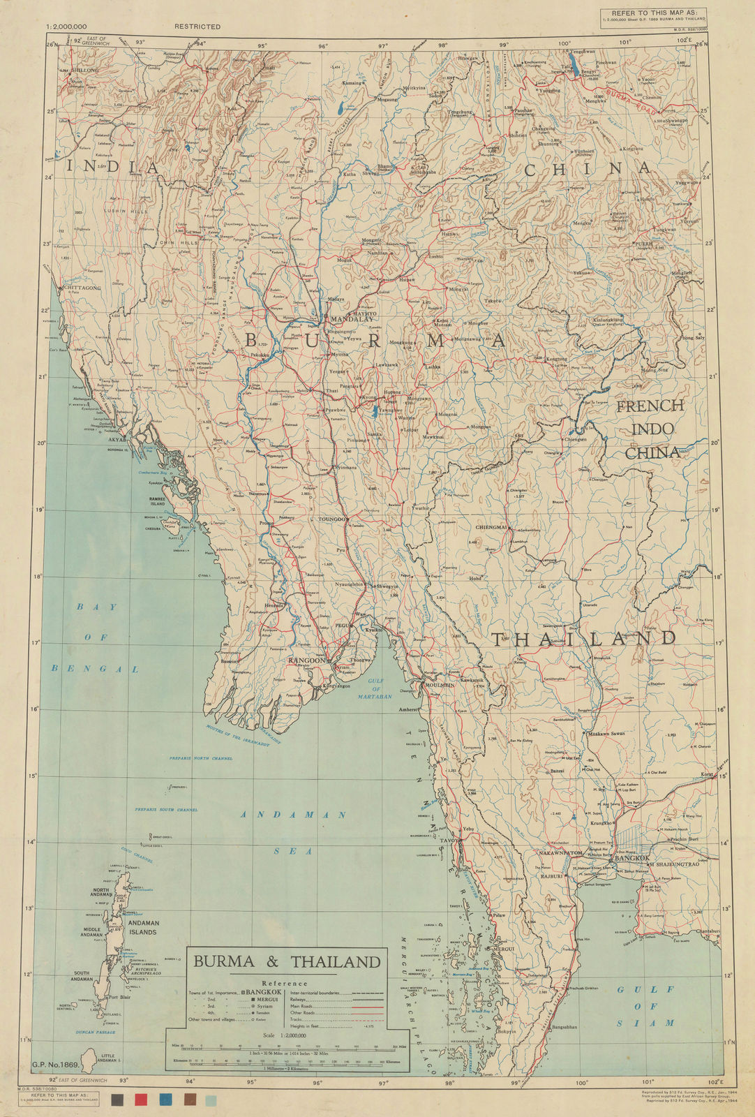War Office, Myanmar (Burma) and western Thailand, 1944