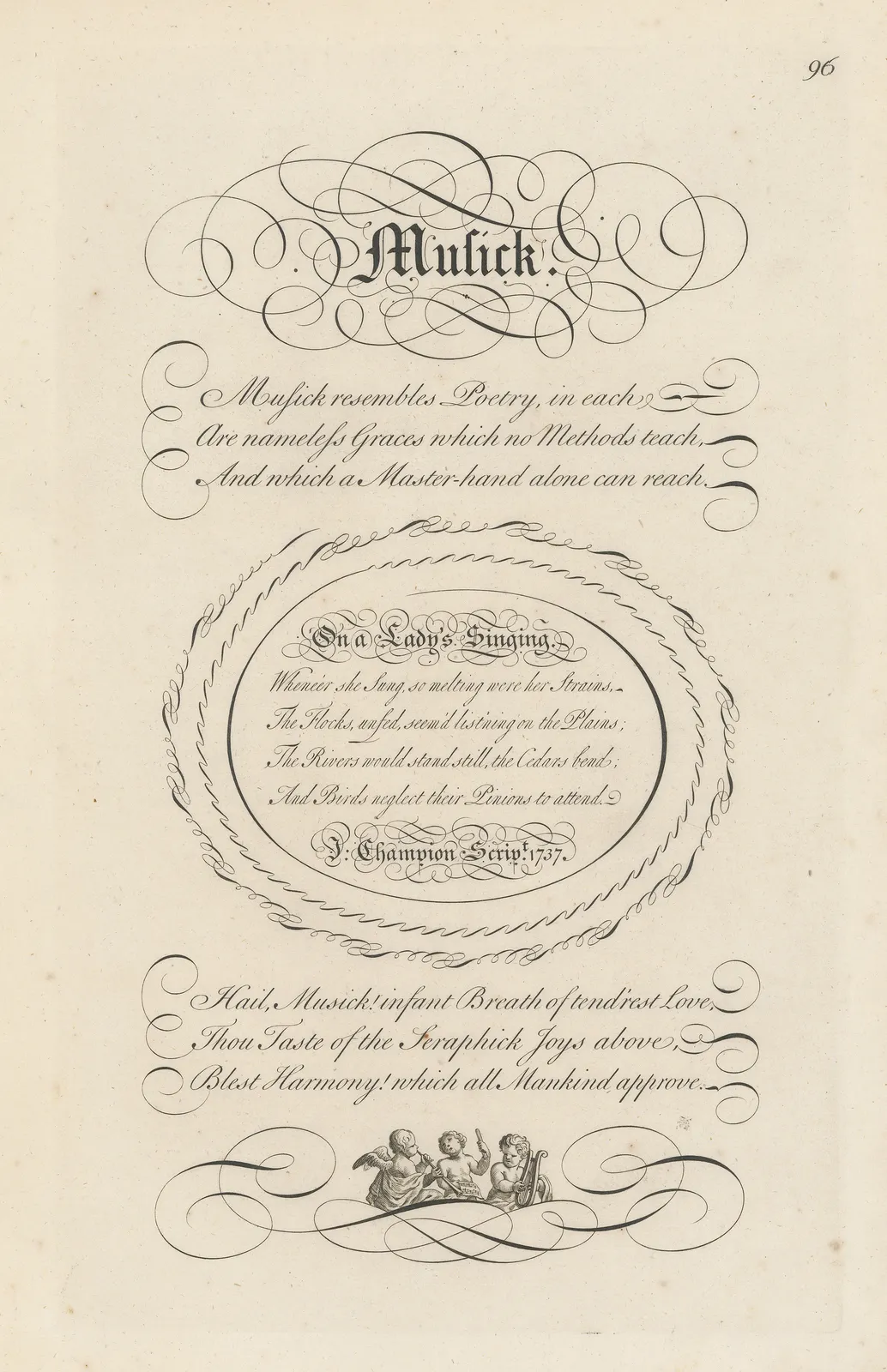 George Bickham, Typography - Music, 1736