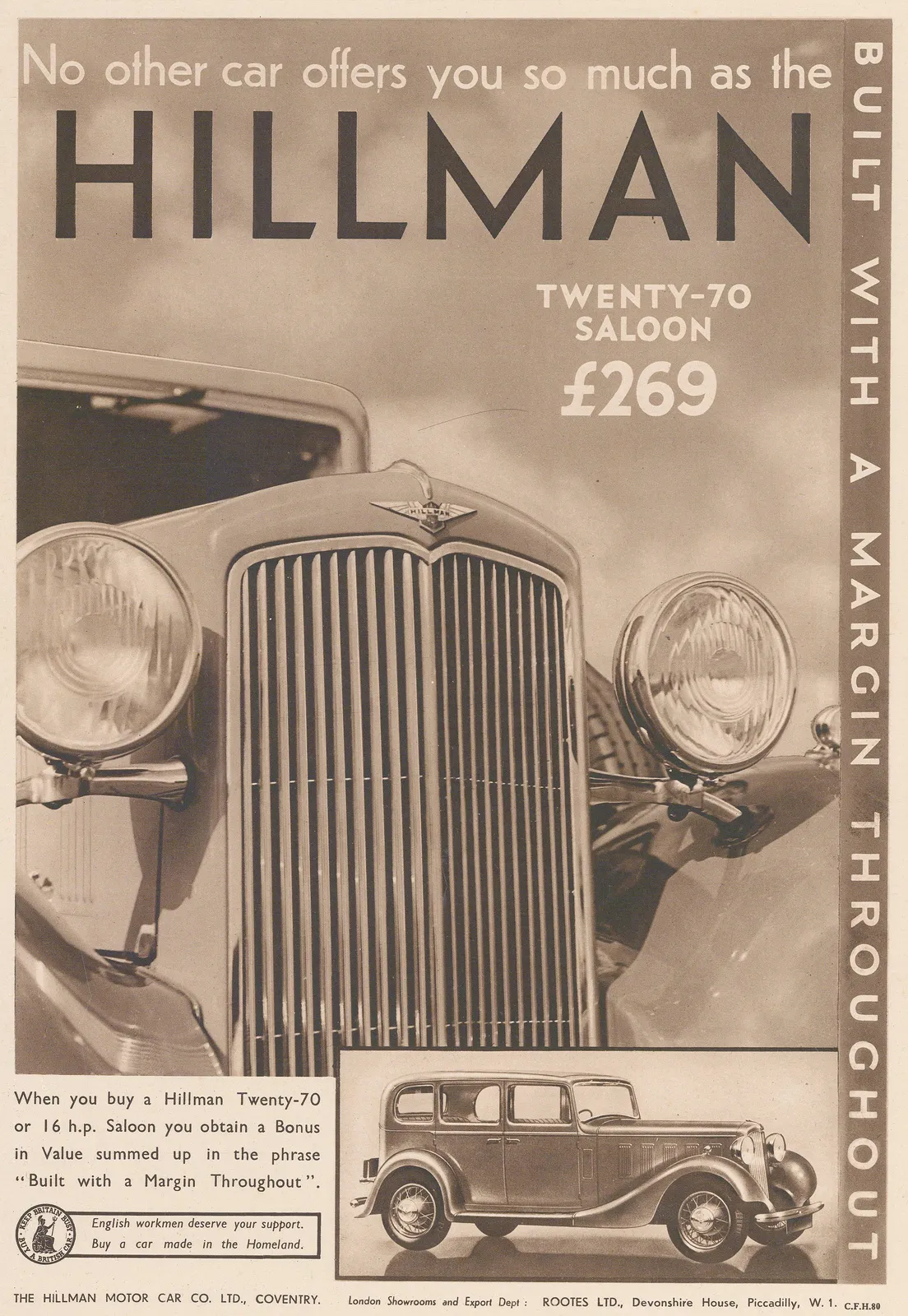Illustrated London News (ILN), Automobiles - Hillman, 1934