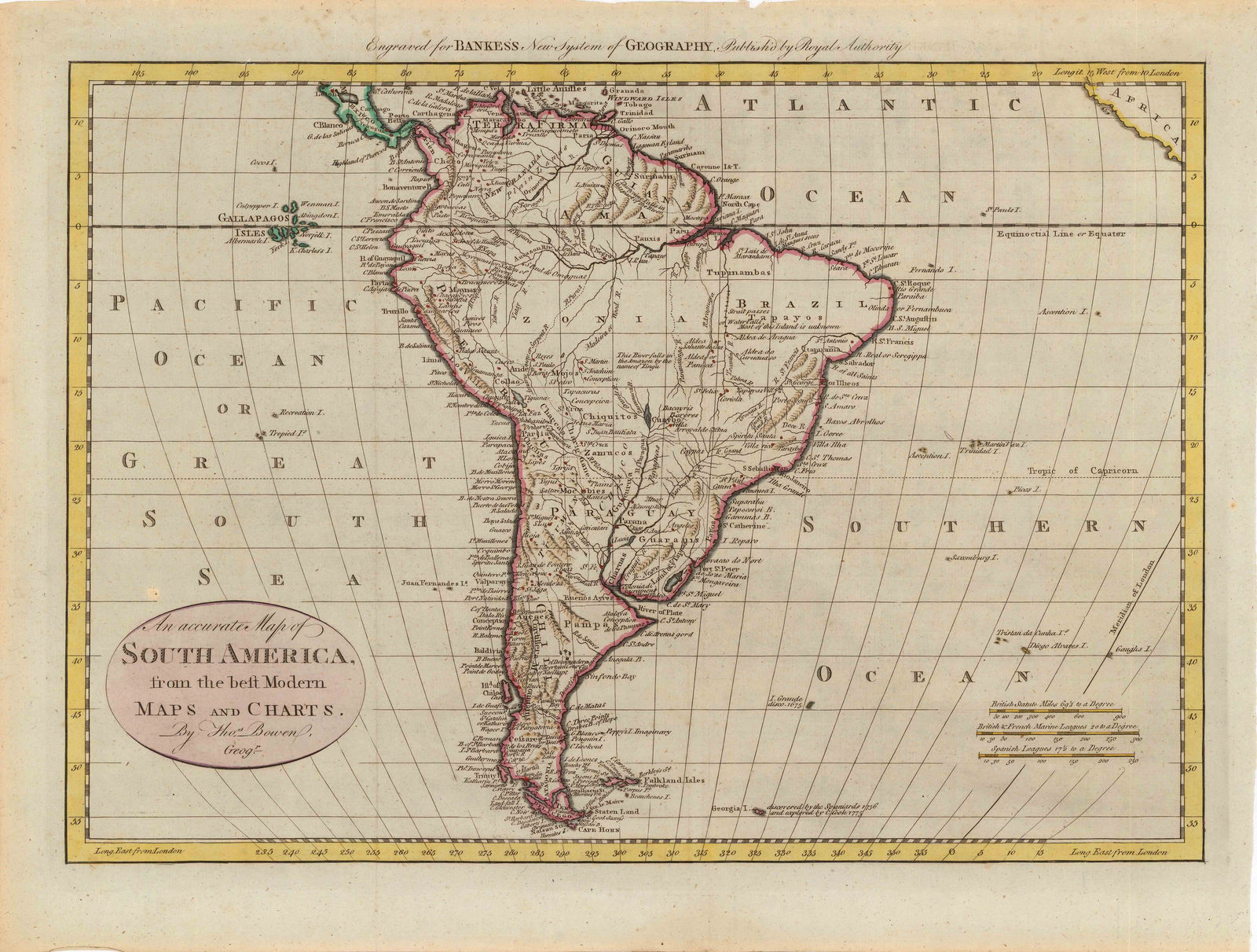 Thomas Bowen, South America, 1790 c.