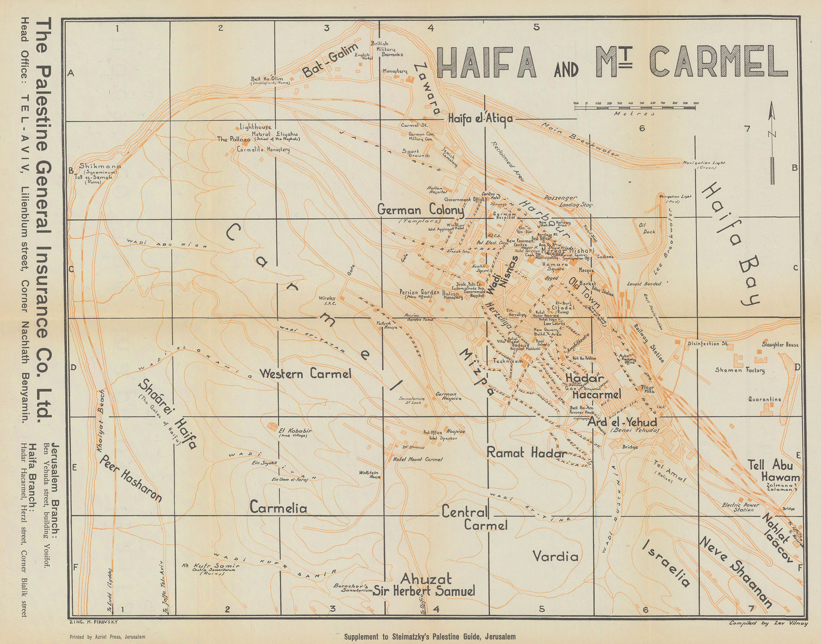 Zev Vilnay, Haifa and Mt. Carmel, 1935
