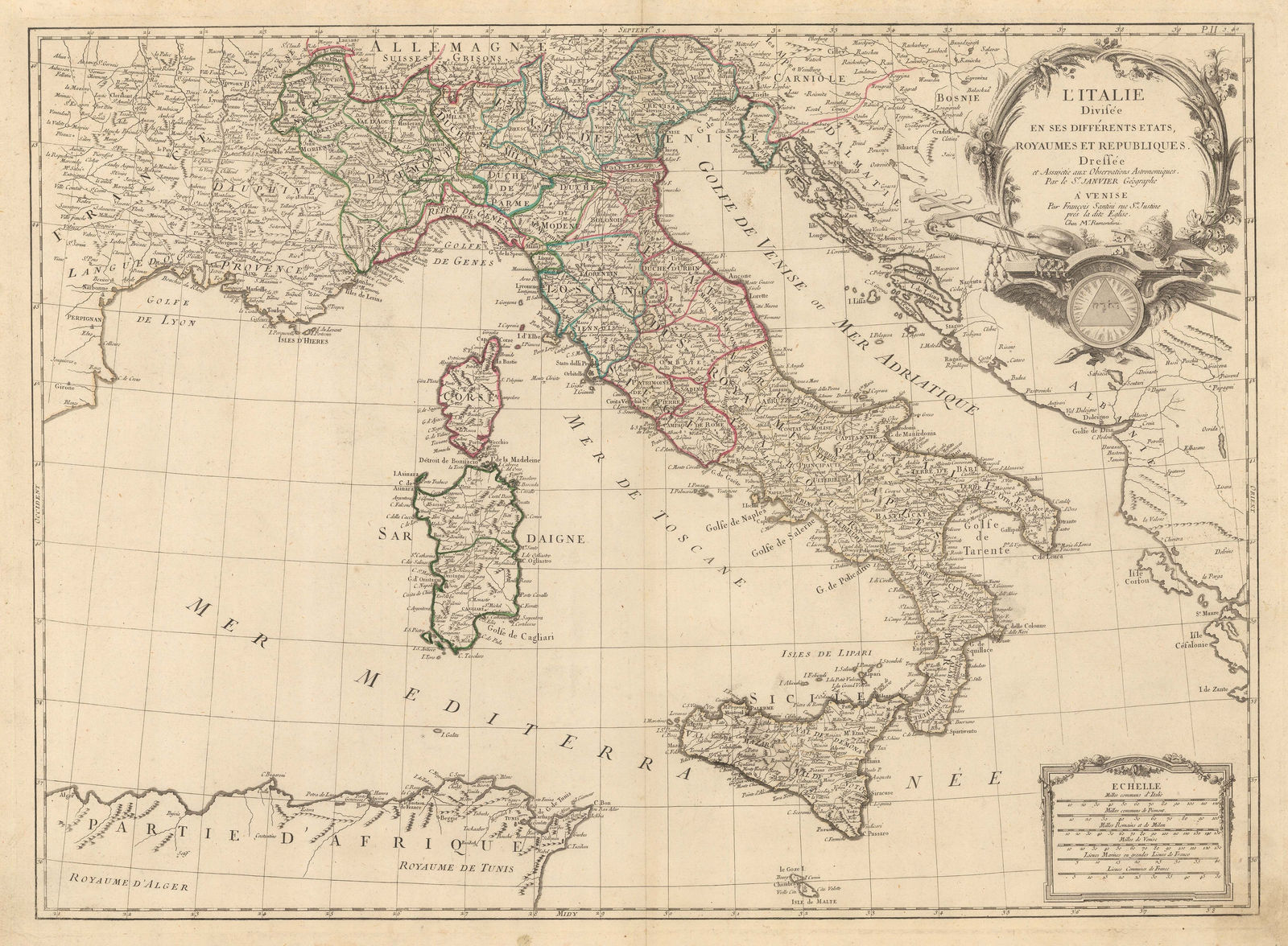 Francois Santini, Italy, Sicily, Sardinia and Corsica, 1784