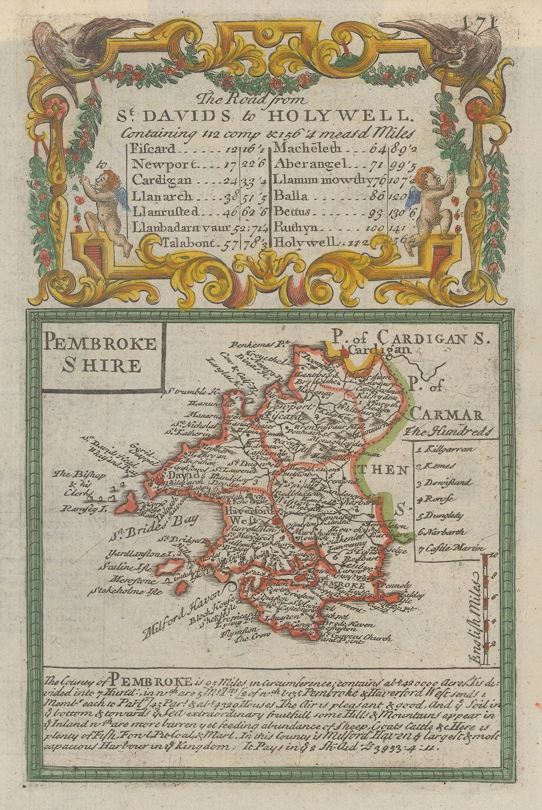 Emanuel Bowen & John Owen, Pembrokeshire, 1720