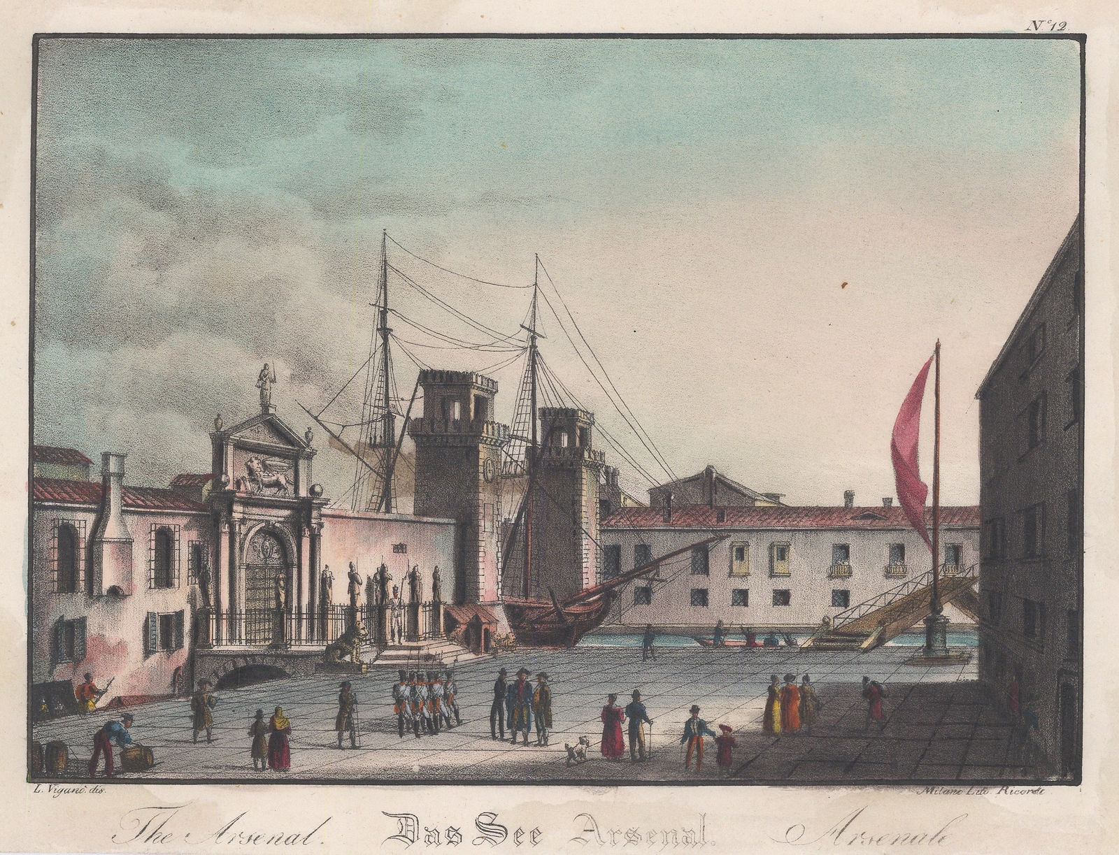 V.L. Vigano, Italy - Venice, Arsenale di Venezie, 1850