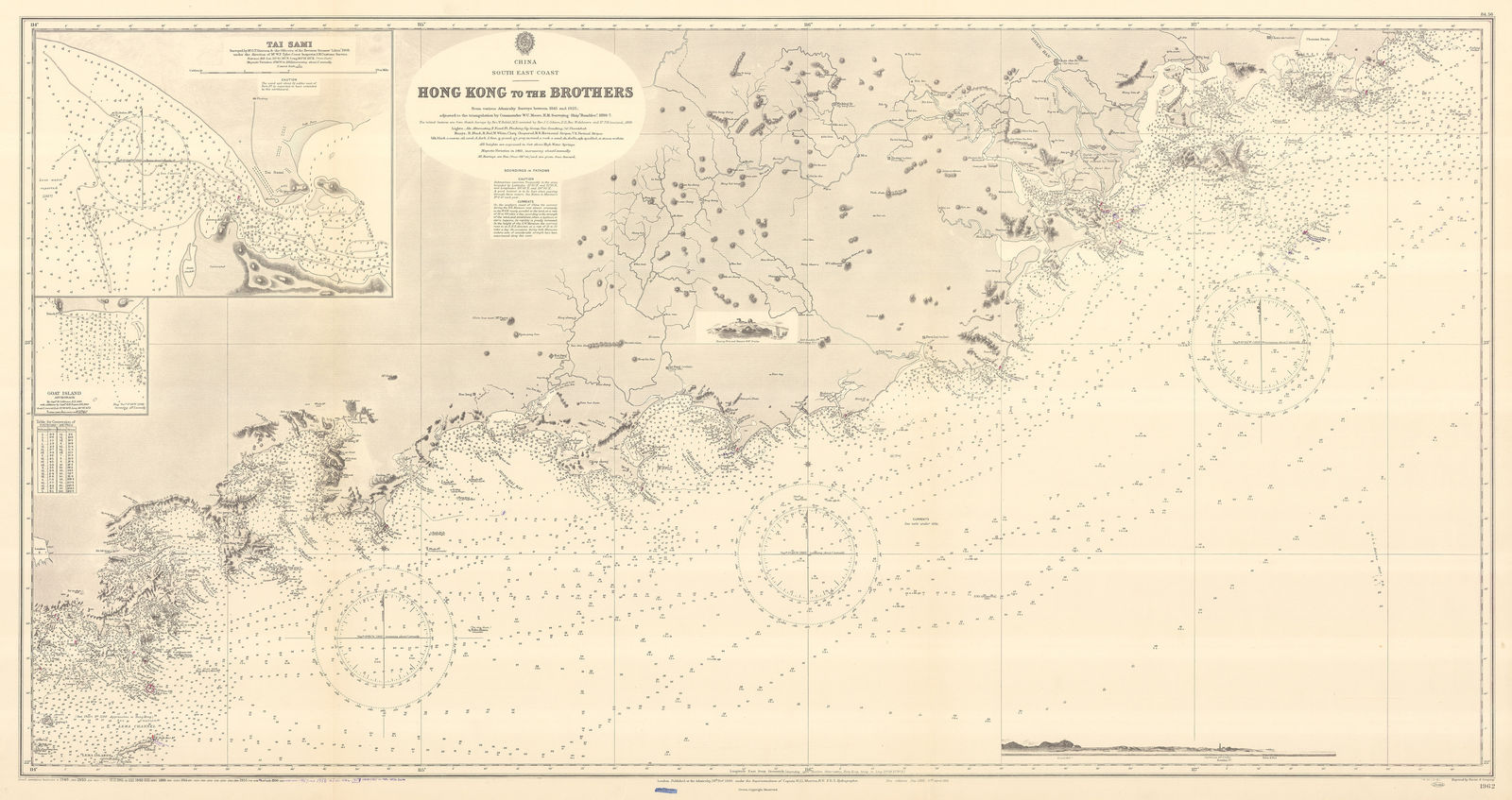 British Admiralty, Hong Kong to the Three Brothers, 1960