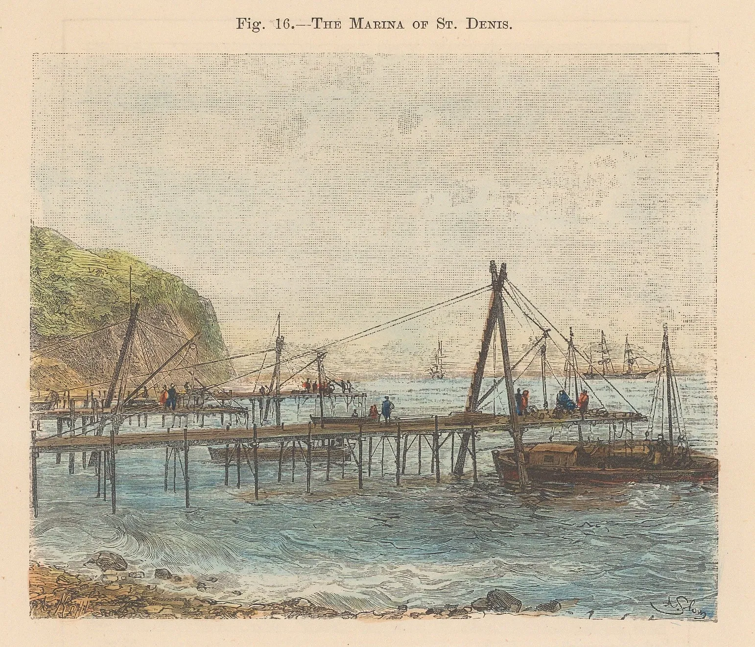 Jean Jacques Élisée Reclus, Reunion Island - St Denis Harbour, 1894