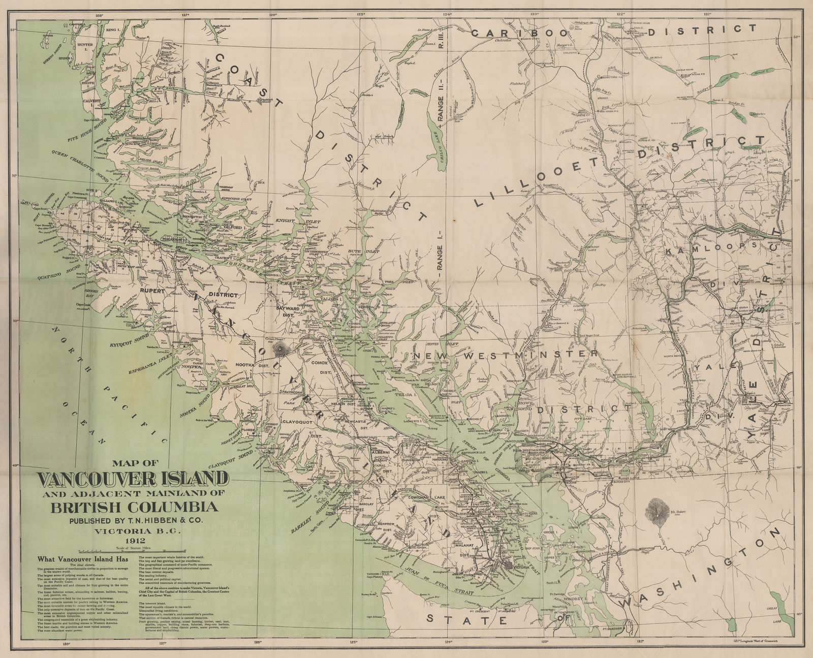 T.N. Hibben & Co., Vancouver Island and southern British Columbia, 1912