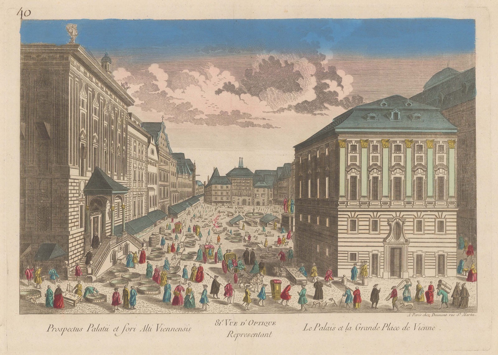 Vue D'Optique, Austria - Vienna, Hofburg Palace, 1780 c.