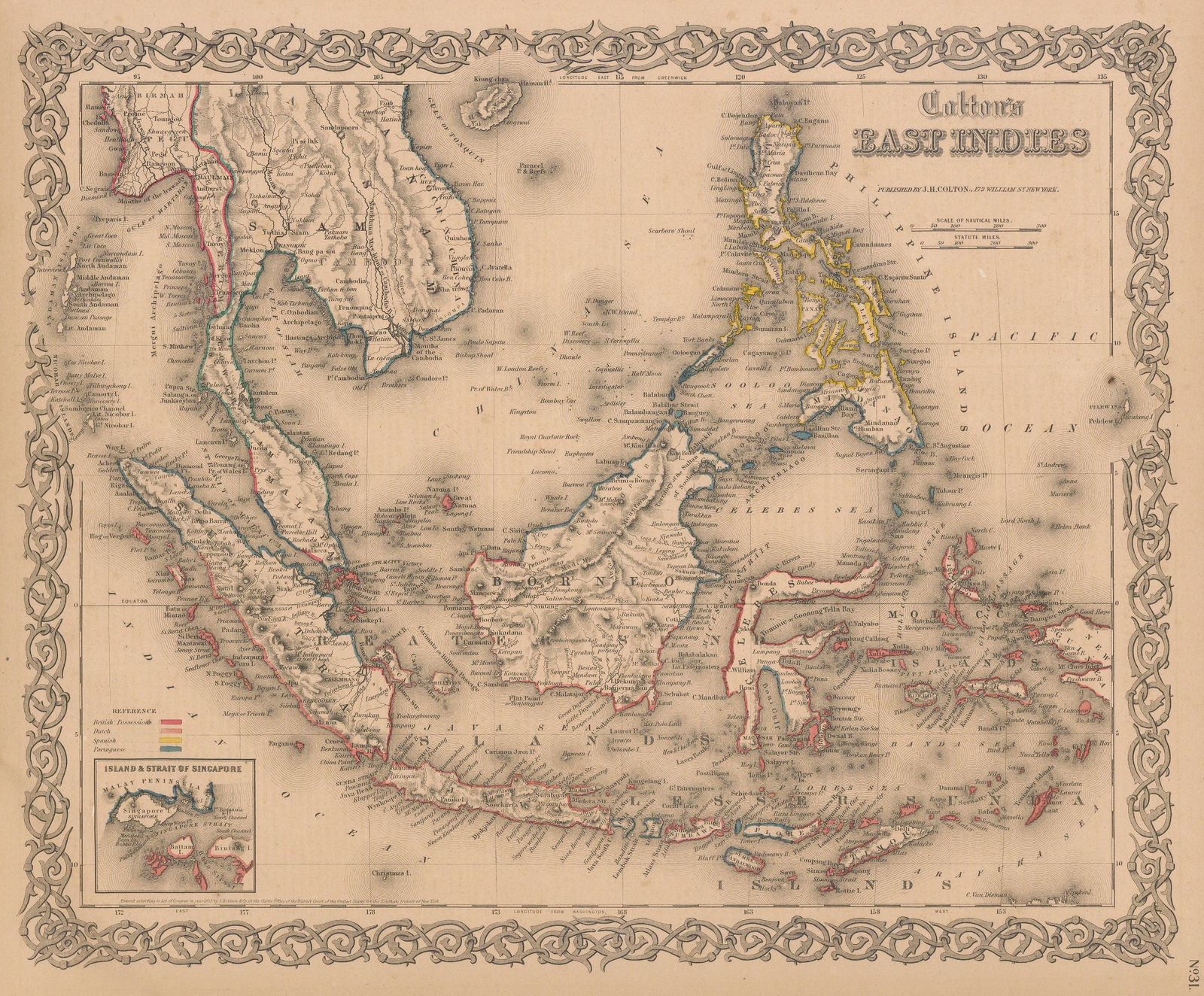 Joseph Hutchins Colton, Southeast Asia, 1861