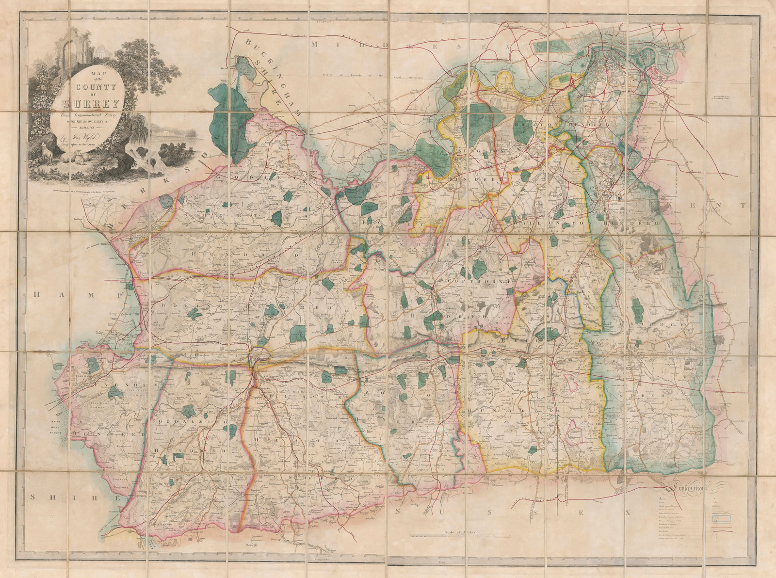 James Wyld, Map of the County of Surrey, 1874