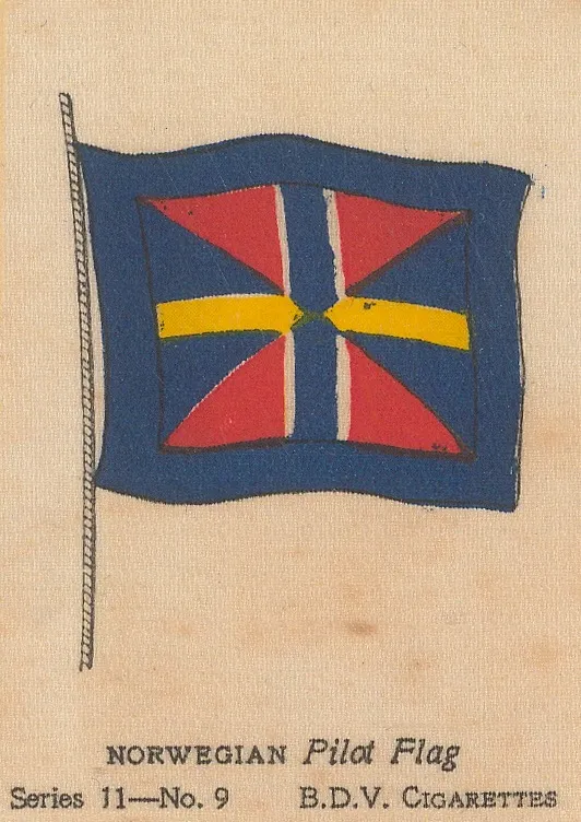 BDV Cigarettes, Flags - Norway, Pilot Flag, 1918