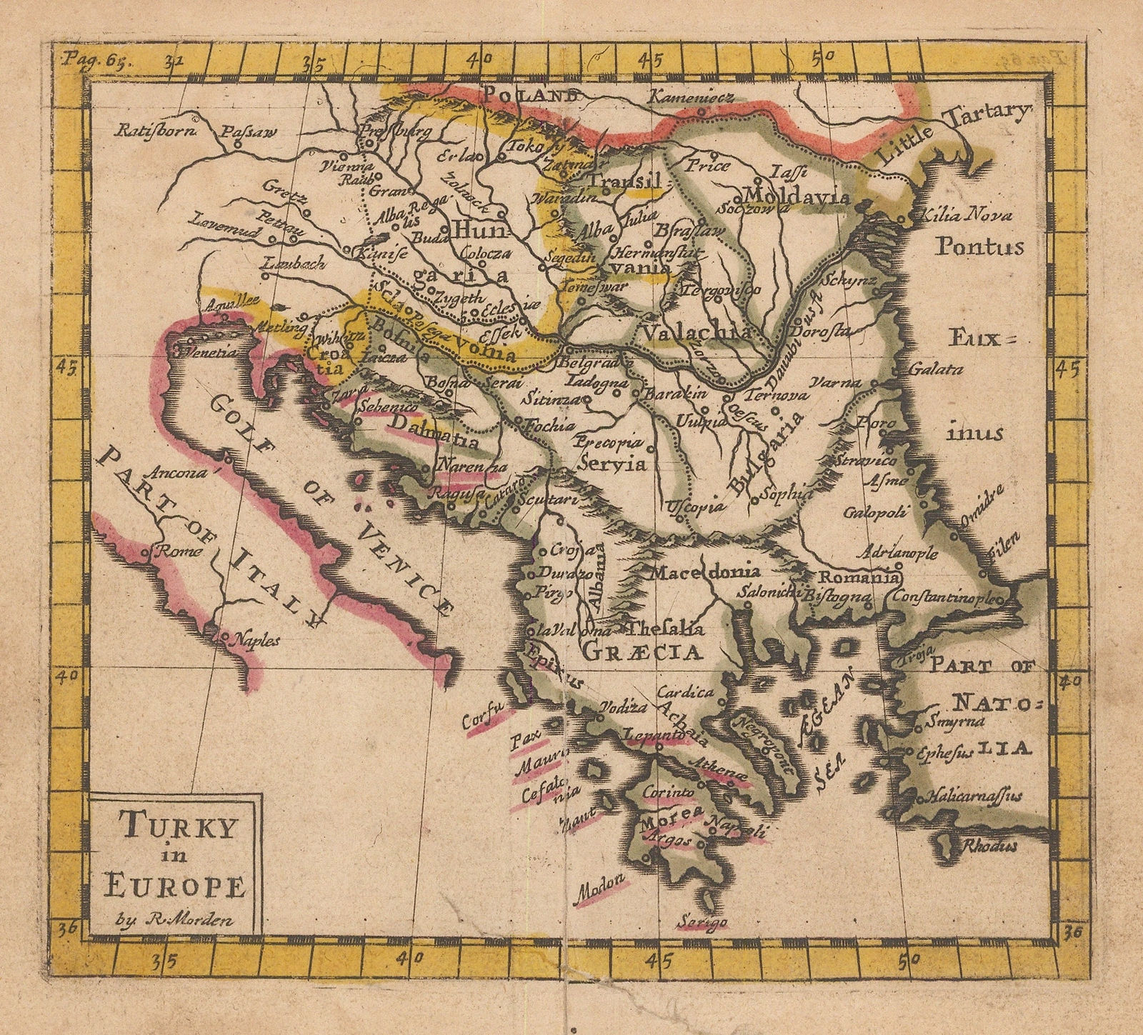Robert Morden, Turkey in Europe, 1693