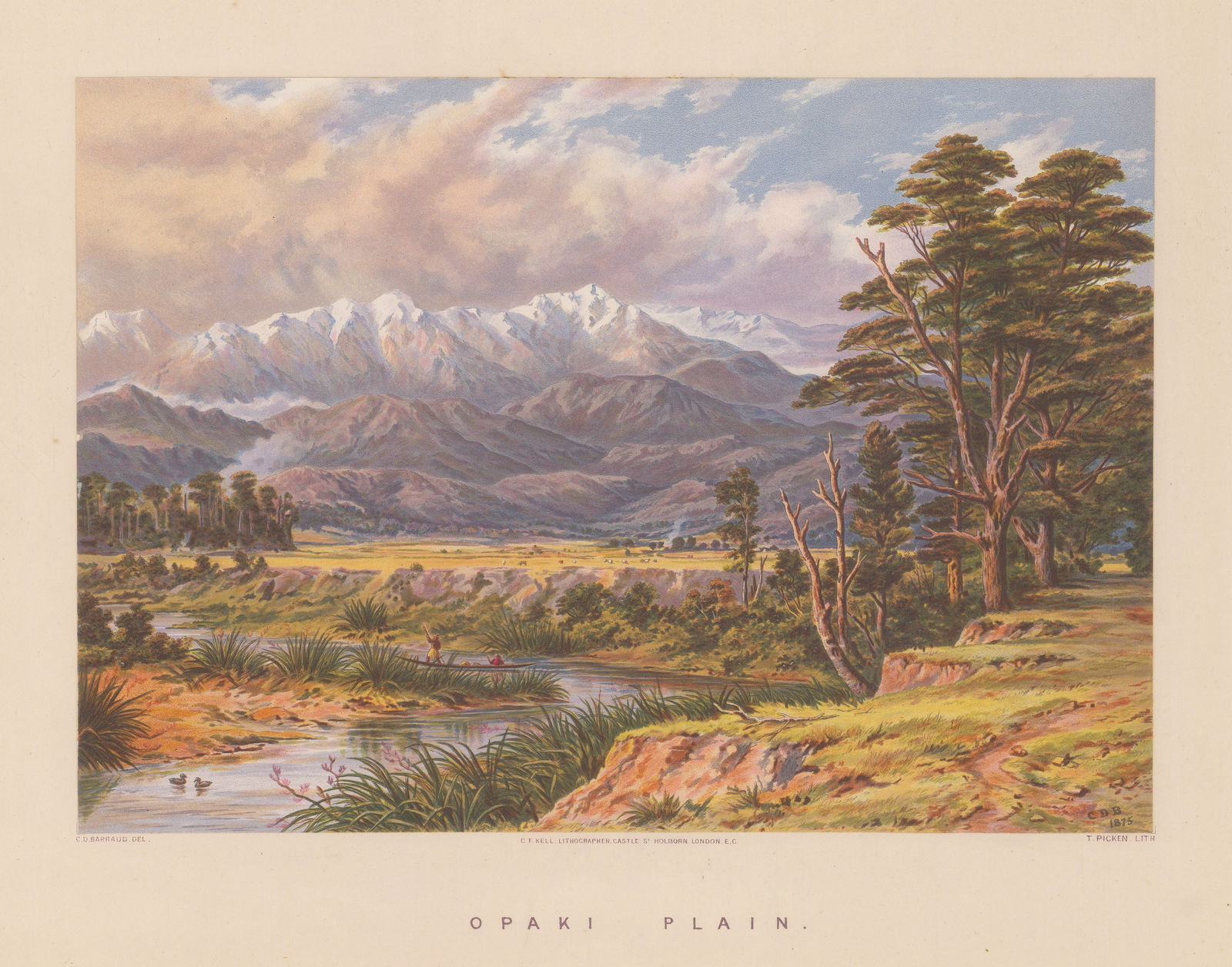 Charles Decimus Barraud, New Zealand - Opaki Plain, 1877